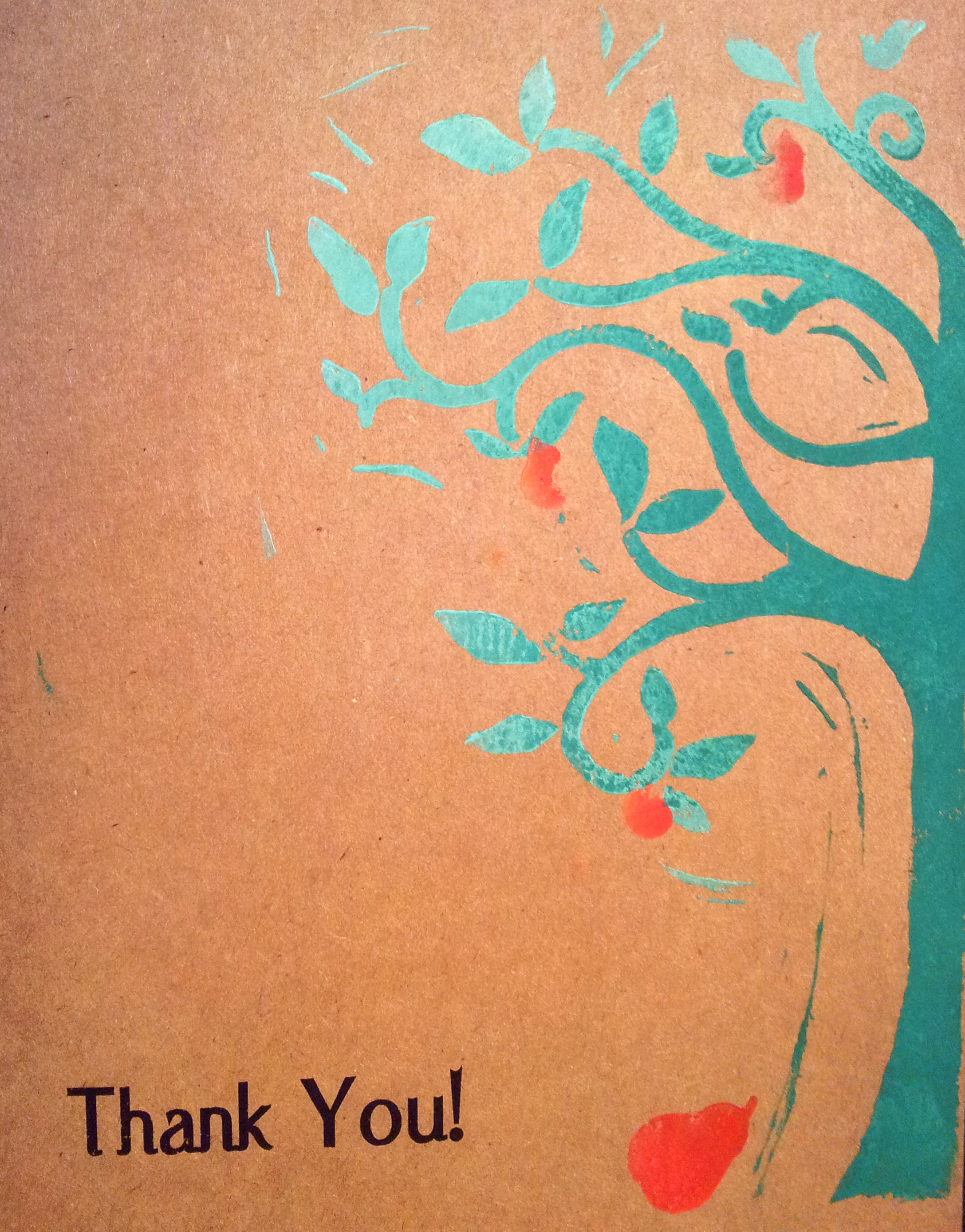 Thank you card - tree